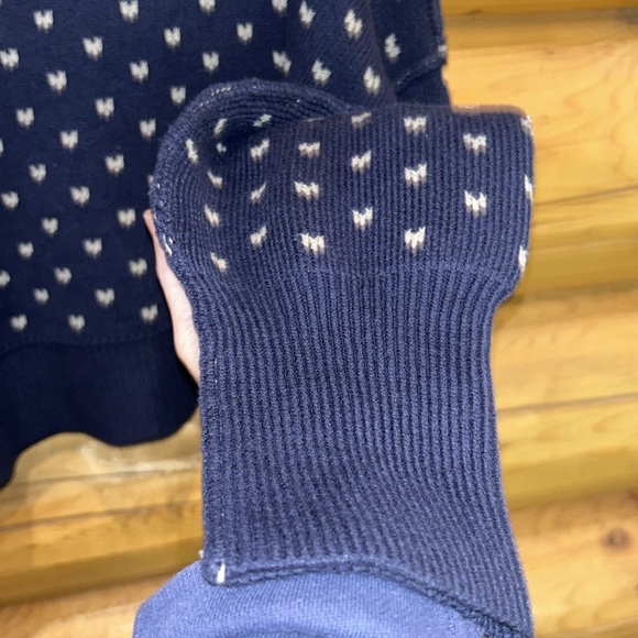 Free People NWT Easy Street Patterned Crop Size Large in Navy Combo - Picture 12 of 12